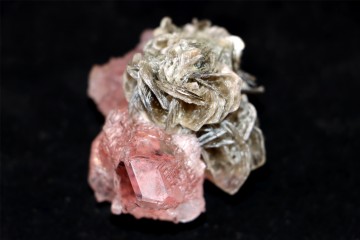 Pink fluorite and muscovite...
