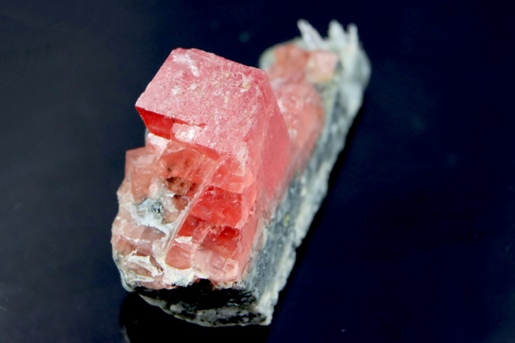 Rhodochrosite and quartz - Sweet Home, Colorado, USA
